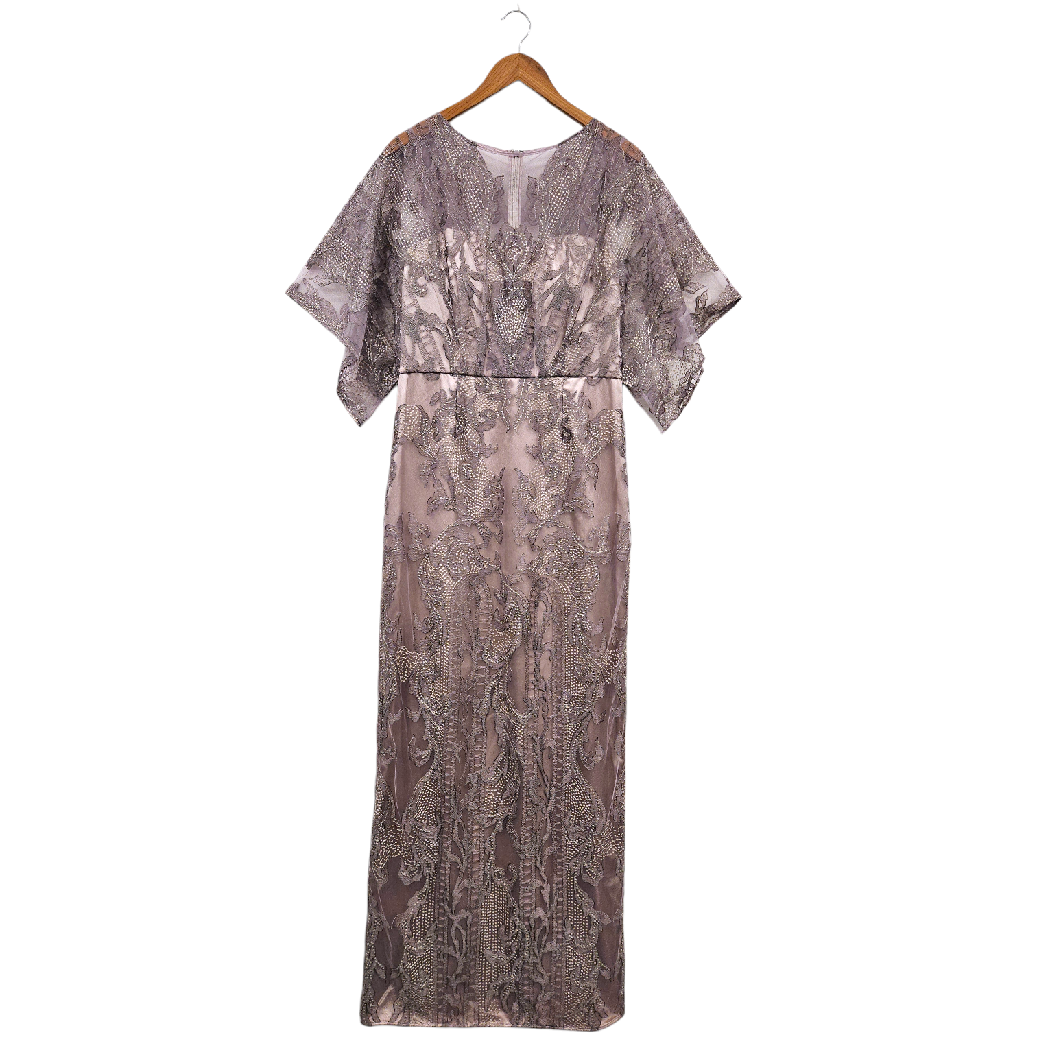 js collection embroidered dress JS Collections Two-Tone Lace Embroidery Cocktail Dress Black/ VANILLA