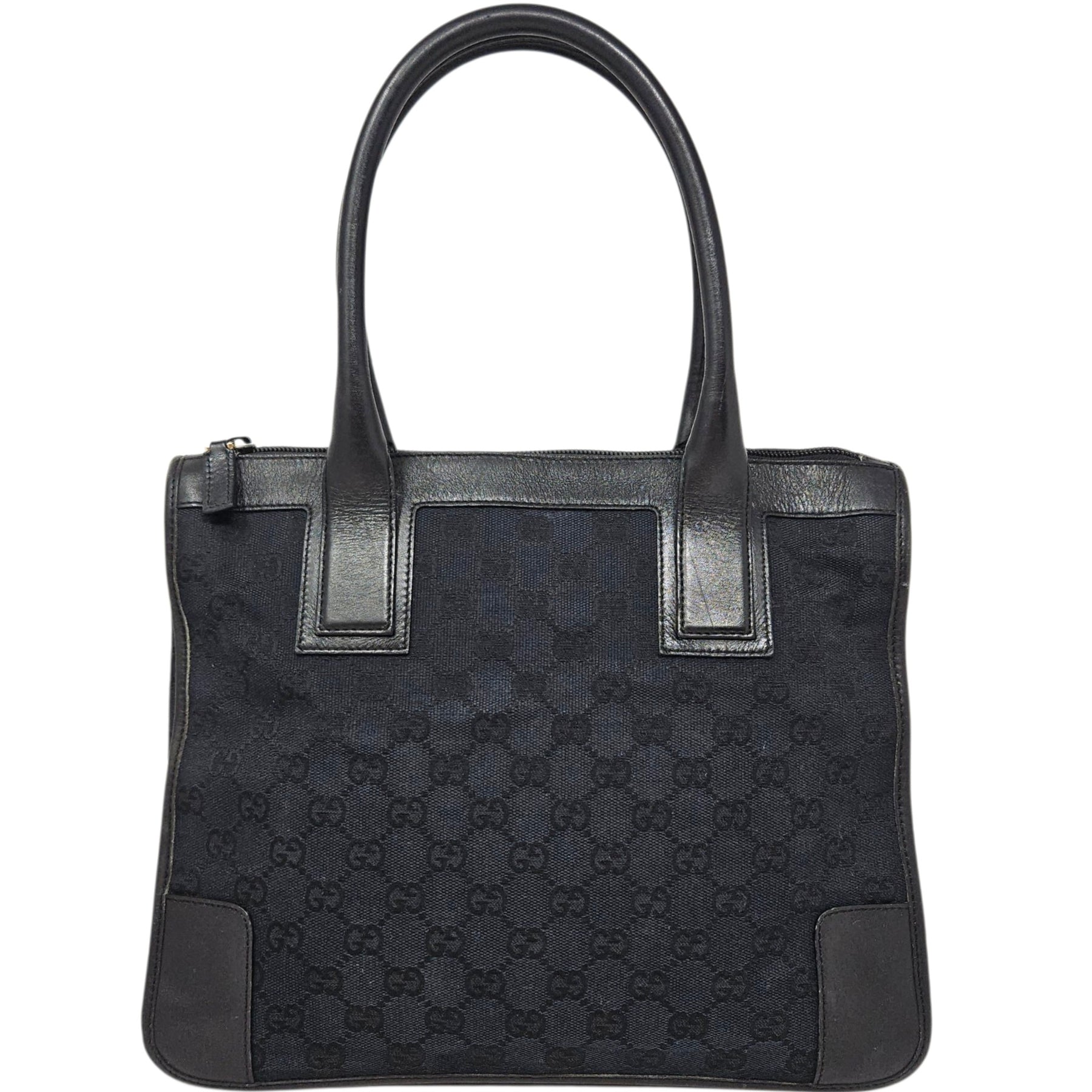 Gucci Vintage GG Canvas & Leather Small Zip Tote – shopstyle360