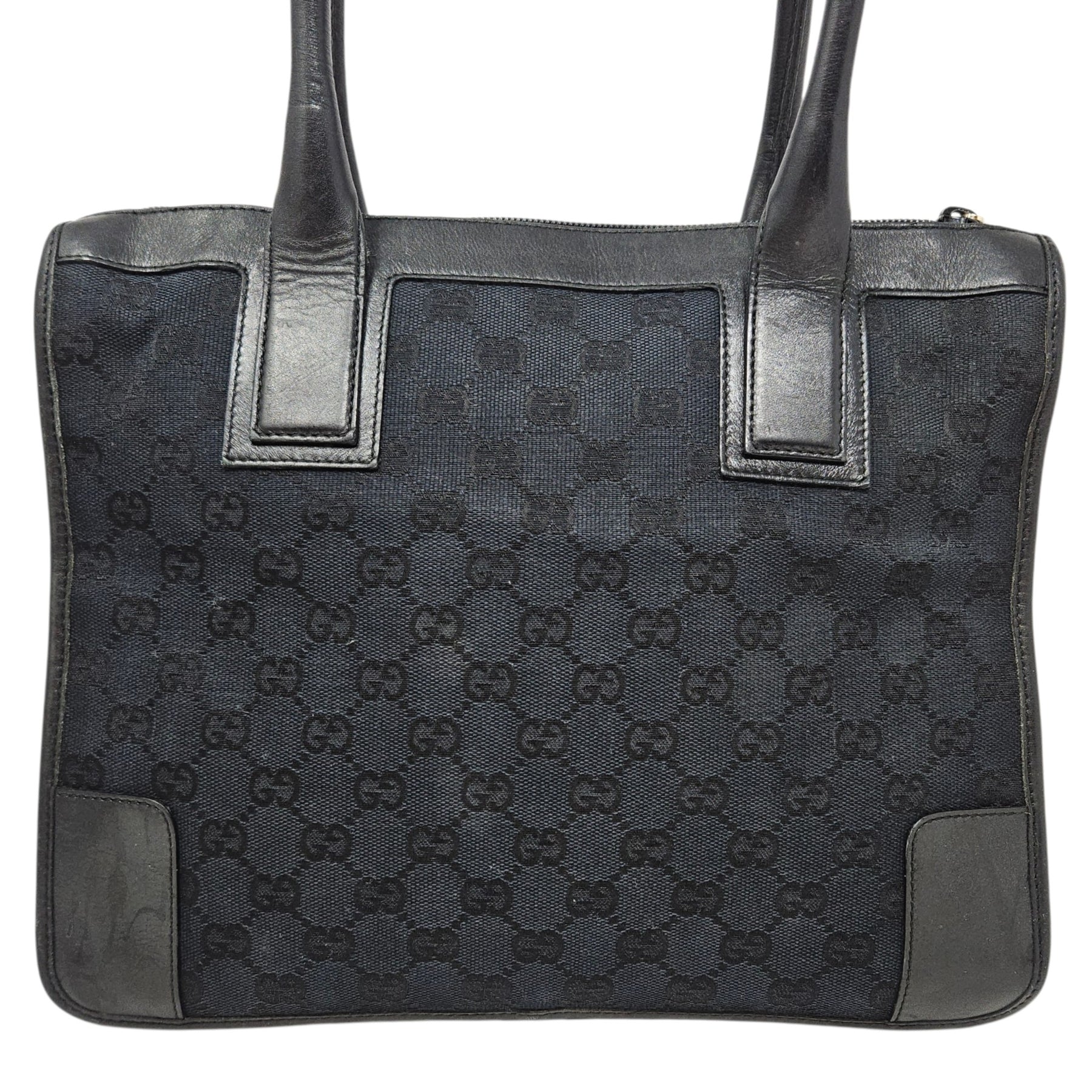 Gucci Vintage GG Canvas & Leather Small Zip Tote – shopstyle360